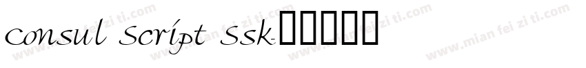 Consul Script Ssk字体转换